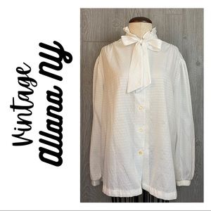 Allana of New York Vintage 70s Tie Blouse